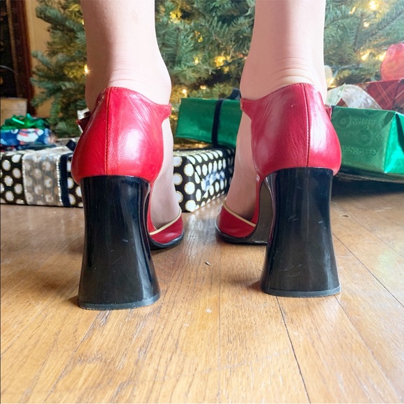 Red leather shoes! - Picture 4 of 4